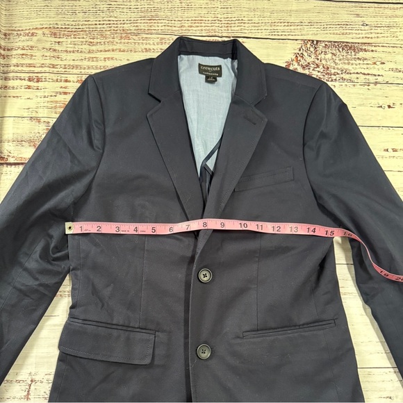 Crewcuts Blazer Boys 12 Thompson Navy Blue Sport Coat 2 Button Cotton Jacket - Picture 6 of 7